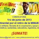 CONVOCATÓRIA – 1º de junho de 2013. Jornada Continental pela Retirada da Minustah do Haiti